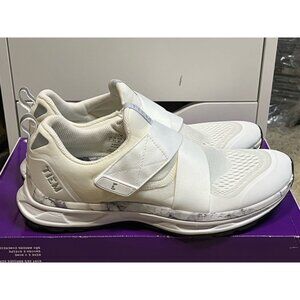 Tiem Slipstream White Geometric Women Size 9 Cycling Shoes EUC Cleats Athletic